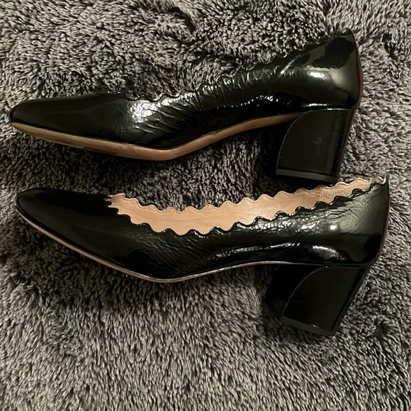 Chloe Black patent solid heels size 37 EUR 6,5 USA. - Picture 5 of 15